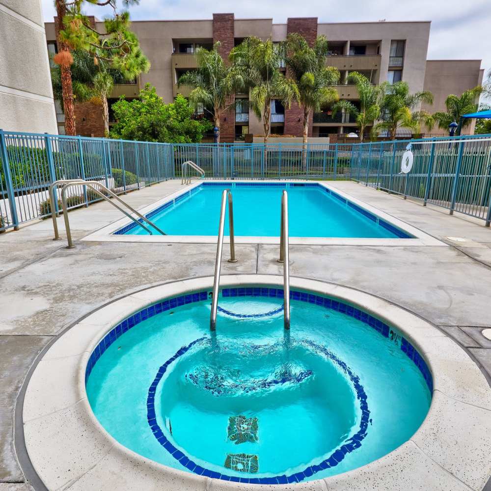Swimming pool at Columbia Tower in San Diego, California,