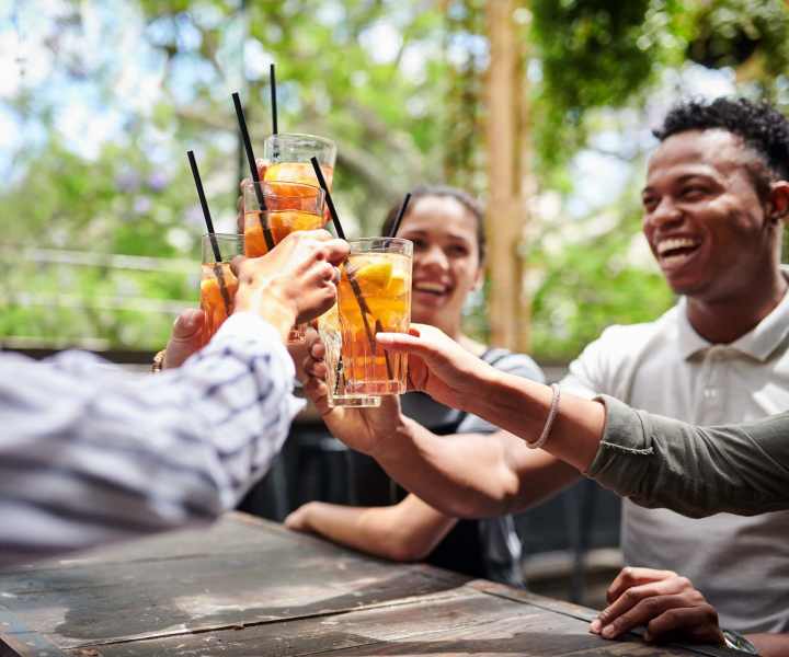 Residents enjoying cocktails near Kensington Square in Rock Hill, South Carolina
