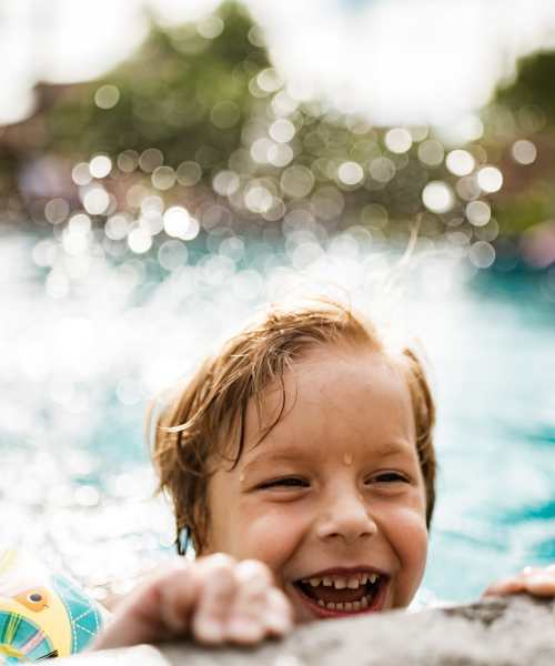 Kid enjoying in pool at Sagewood Estates in Portland, Oregon