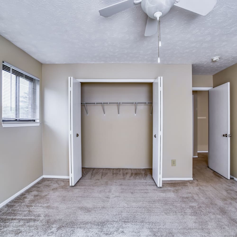 Bedroom with closet at Ravenna Woods, Twinsburg, Ohio