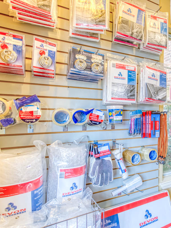 Packing supplies at Devon Self Storage in Cordova, Tennessee