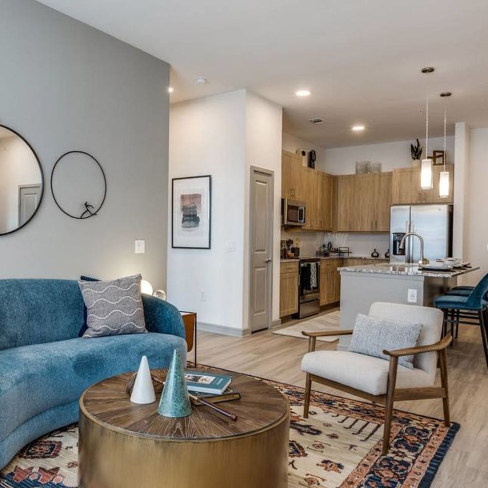 Well appointed model apartment at Luxia Gallery House, Farmers Branch, Texas