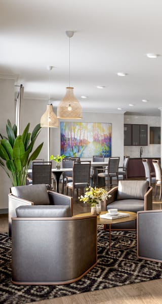 Resident Lounge with Catering Kitchen at The Compass at Springdale Park in Richmond, Virginia