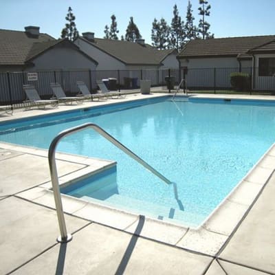 A swimming pool at Howard Gilmore Terrace in La Mesa, California