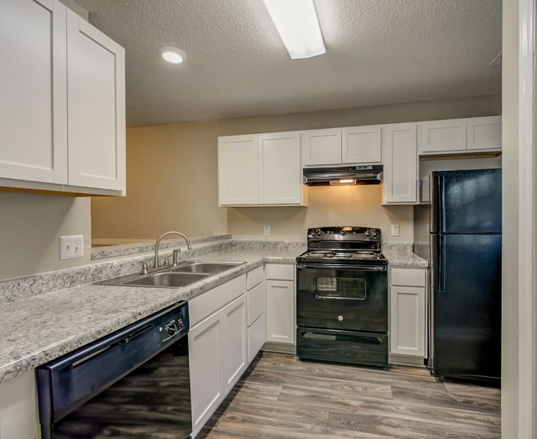 Modern decor in the dining area of a model home at Forest Edge Townhomes in Raleigh, North Carolina