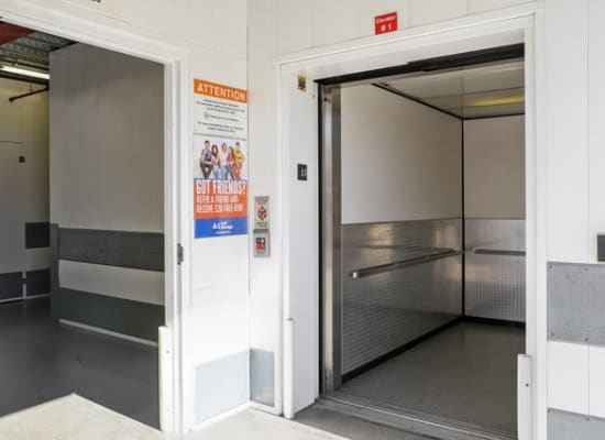 Elevator for easy access at A-1 Self Storage in Glendale, California