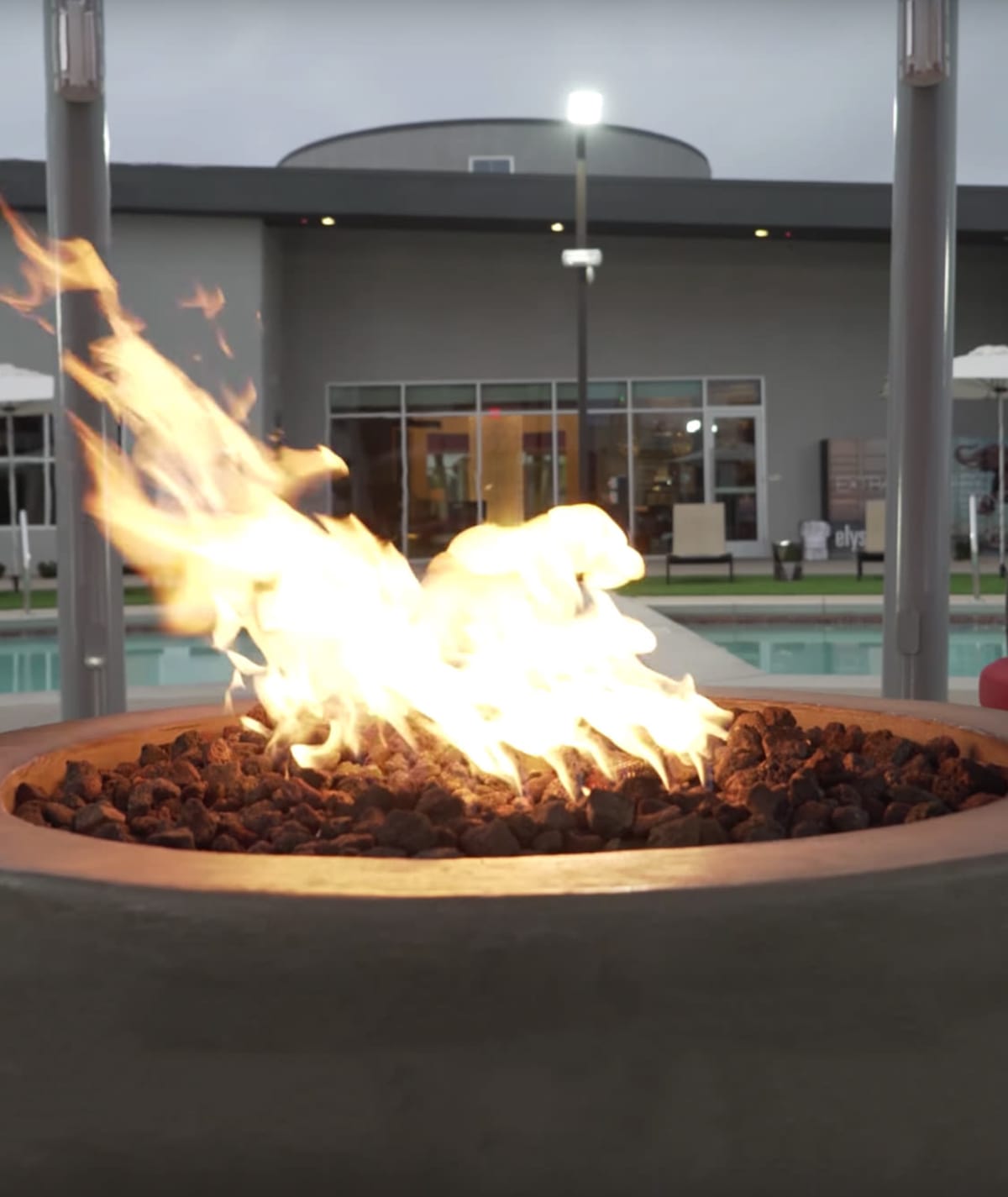 Gas fire pit at Elysian West in Las Vegas