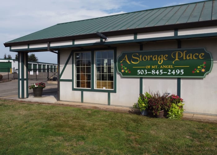 The office at A Storage Place in Mt. Angel, Oregon