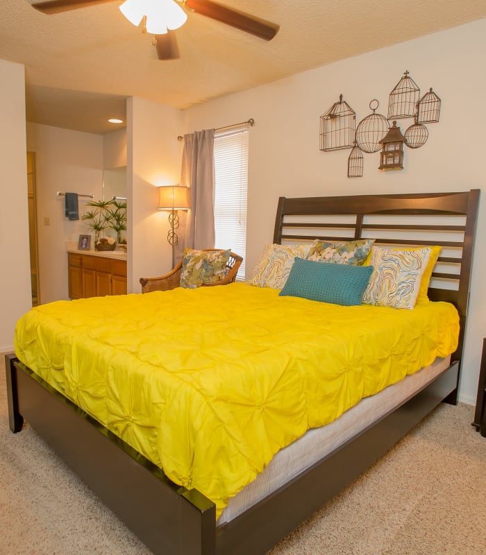 Bedroom at Polo Run Apartments in Tulsa, Oklahoma