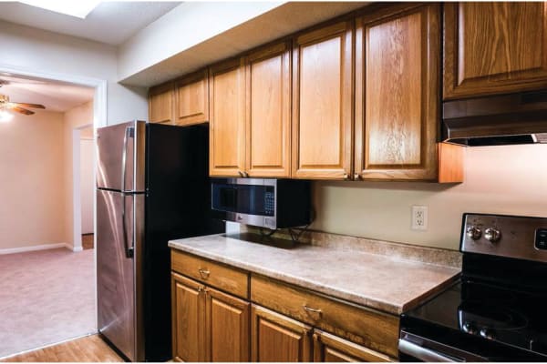 Spacious kitchens at Post Ridge Apartments in Nashville, Tennessee.