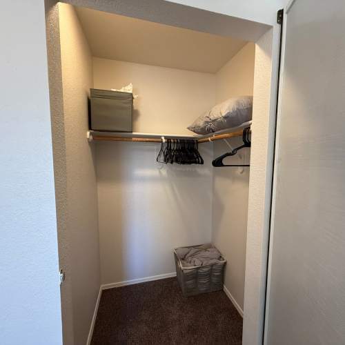Closet in the bedroom at Tierra Vida in Tucson, Arizona