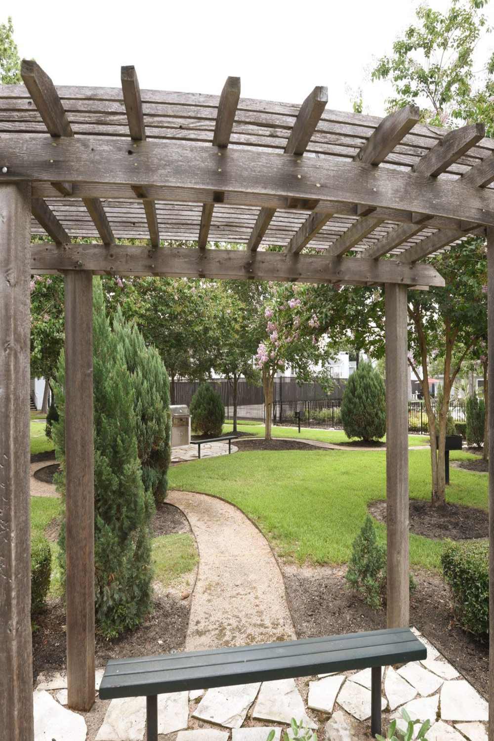 Community sitting area at Green Tree Place in Houston, Texas