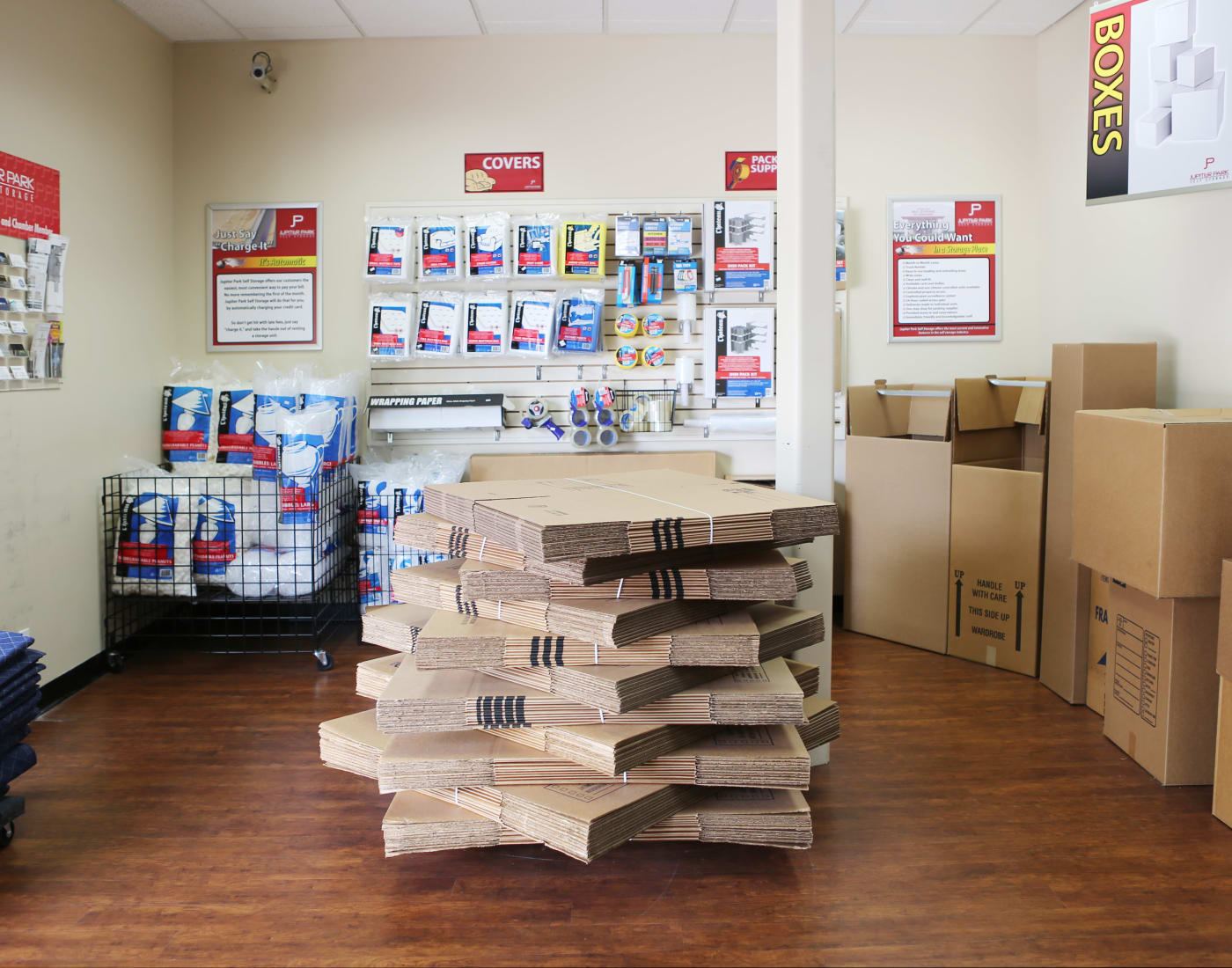 Storage suplies at Jupiter Park Self Storage in Jupiter, Florida