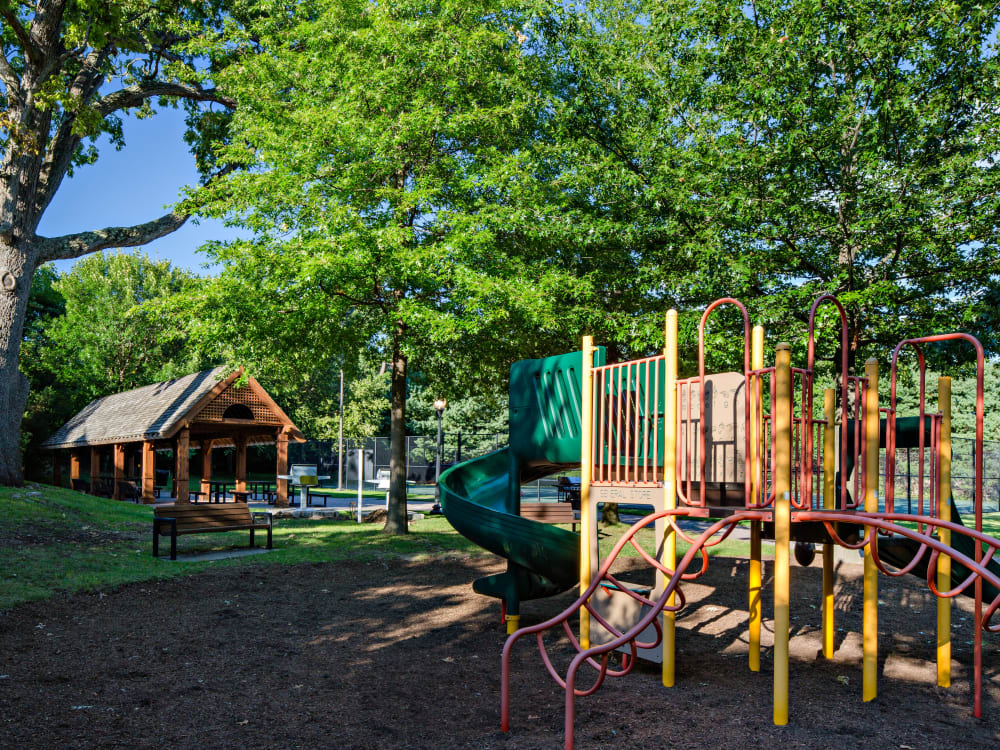 Onsite children's playground at Sofi at 50 Forest in Stamford, Connecticut