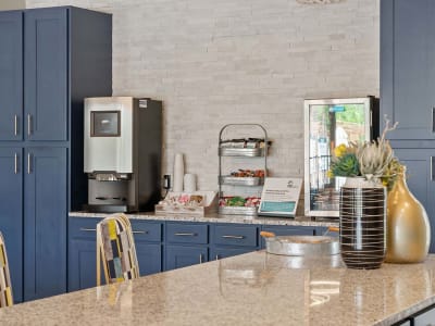 Community center with breakfast bar at The Gates at Meadow Place in Willow Park, Texas