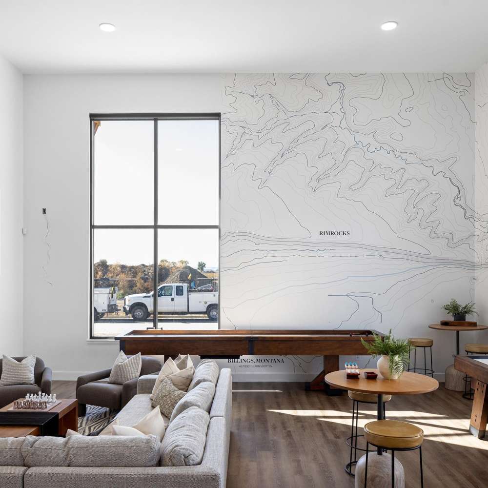 Community game room at InterUrban 2.0 in Billings, Montana