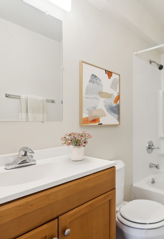 Model bathroom at Suburban Park in York, Pennsylvania
