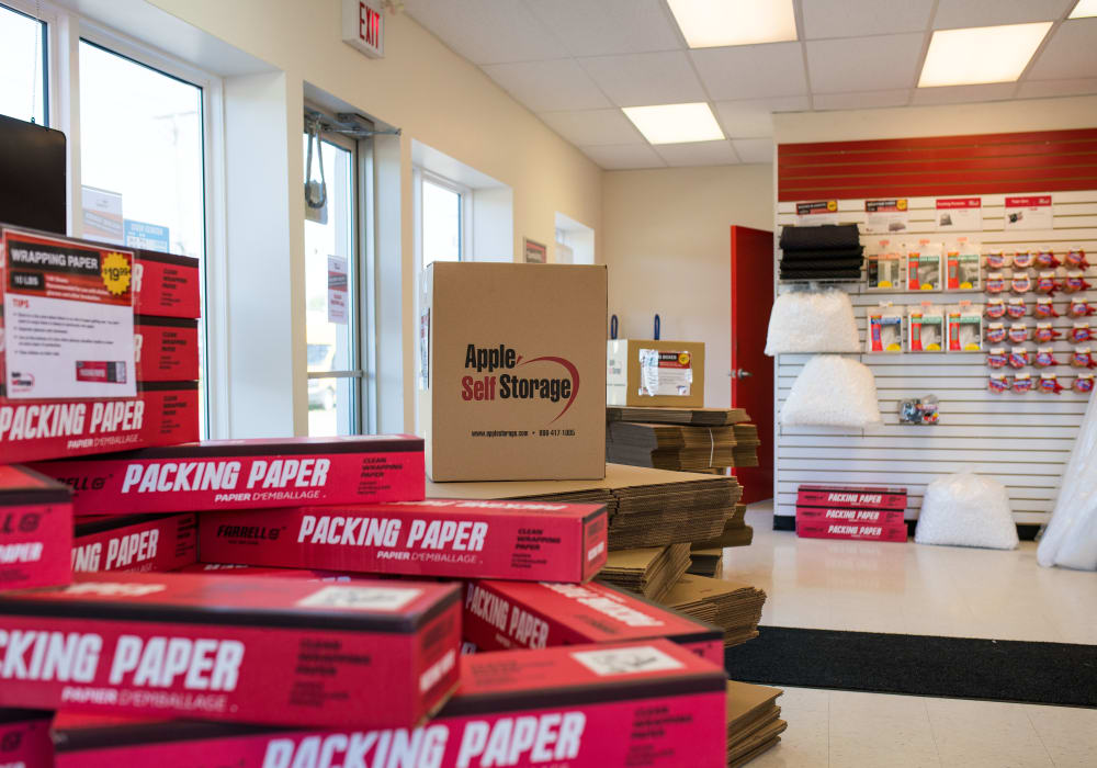 Packing and moving supplies at Apple Self Storage - Saint John West in Saint John, New Brunswick