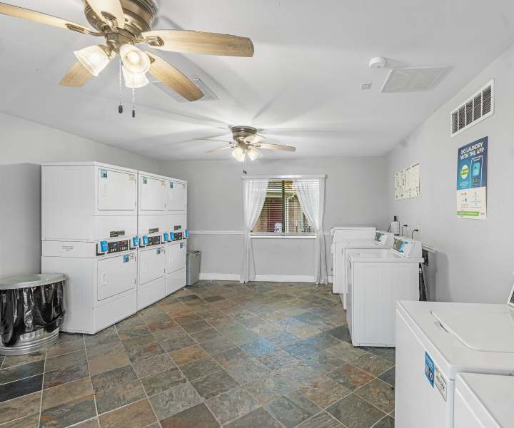Laundry facility at Tyndall Pointe in Panama City, Florida
