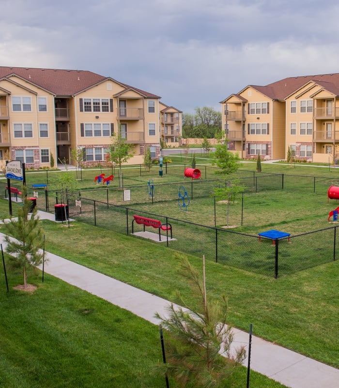 Dog park at Watercress Apartments in Maize, Kansas