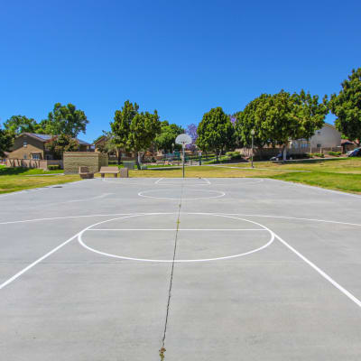 Basketball courts at Aero Ridge in San Diego, California