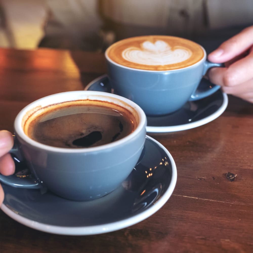 Residents enjoy coffee near LaCabreah, Brownsburg, Indiana