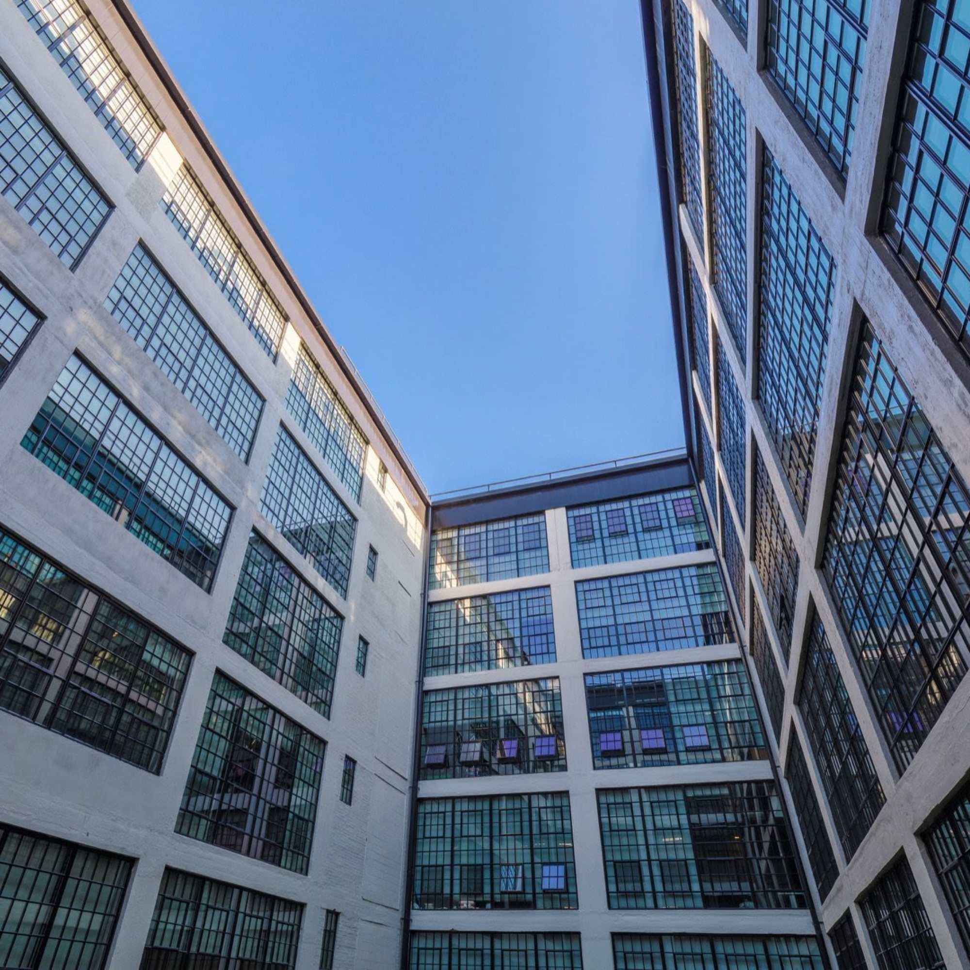 Community building view with glass window at Delco Lofts in Dayton, Ohio