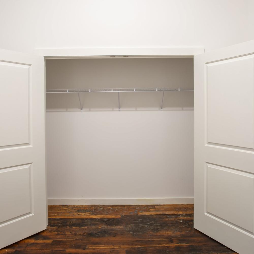 Walk-in closets of the bedroom at Lofts at Inman Mills in Inman, South Carolina