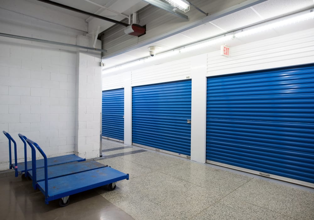 Complimentary use of carts and dollies at Weston Self Storage in Toronto, Ontario