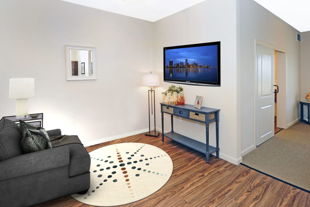 Living room in apartment at Sky Ridge in Gilbert, Arizona