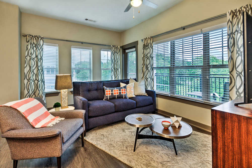 Living area at Cedar Flats in Charlotte, North Carolina