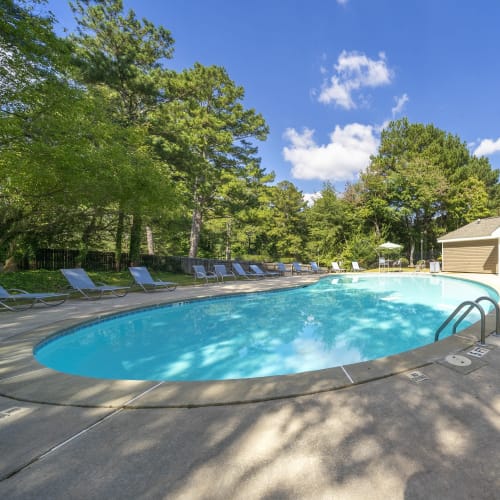 Rendering community pool at The Greens at Cascade Apartment Homes in Atlanta, Georgia