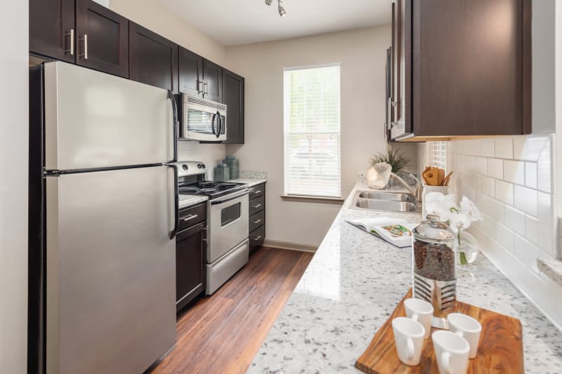 Stainless steel appliances in kitchen at The District in Charlotte, North Carolina