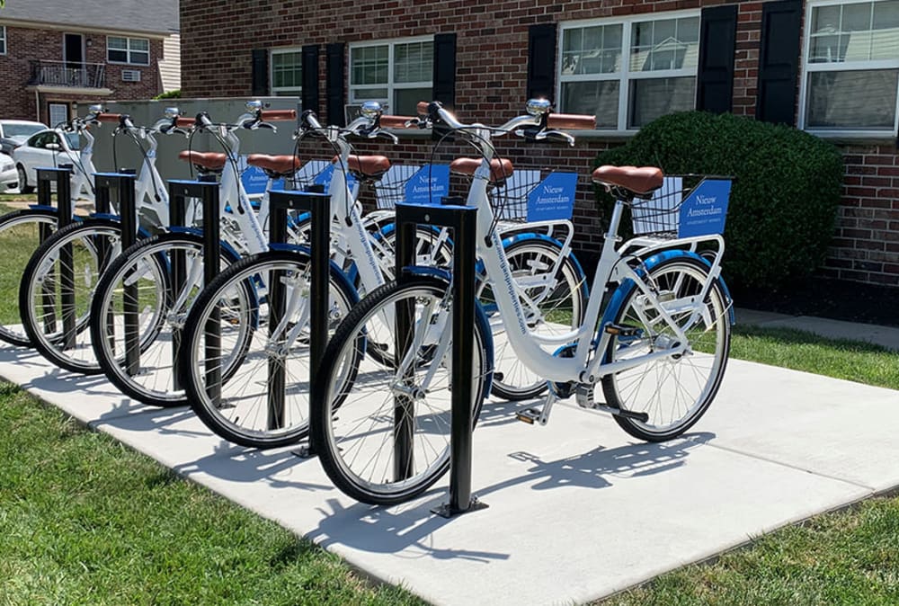 Bike share at Nieuw Amsterdam Apartment Homes in Marlton, New Jersey
