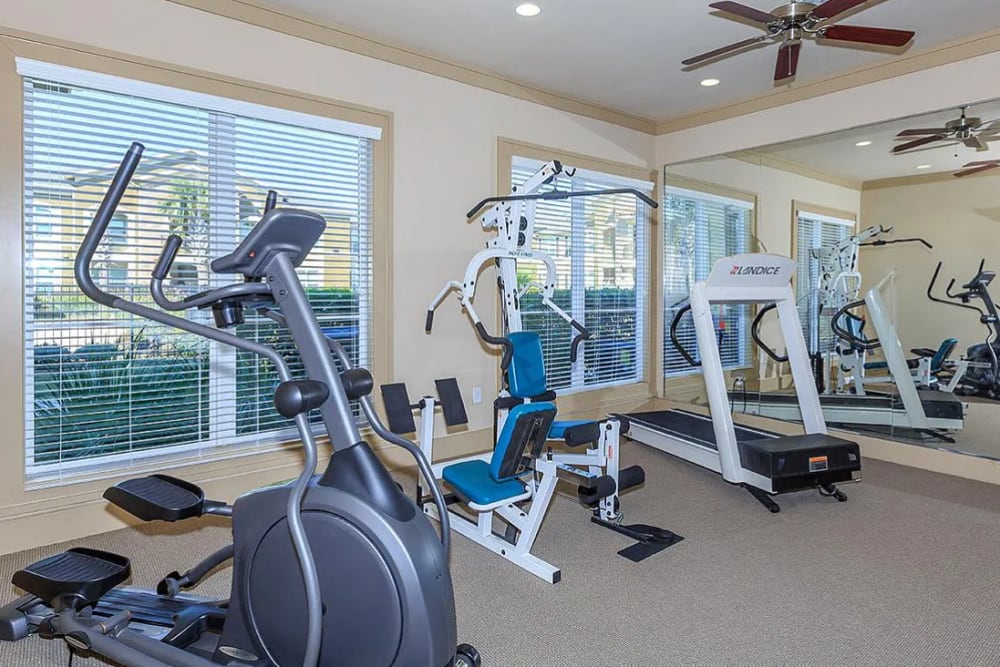 Modern fitness center at Villas On Independence in Port Lavaca, Texas