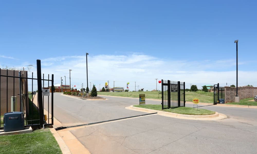 Gated entrance at Cross Timber in Oklahoma City, Oklahoma