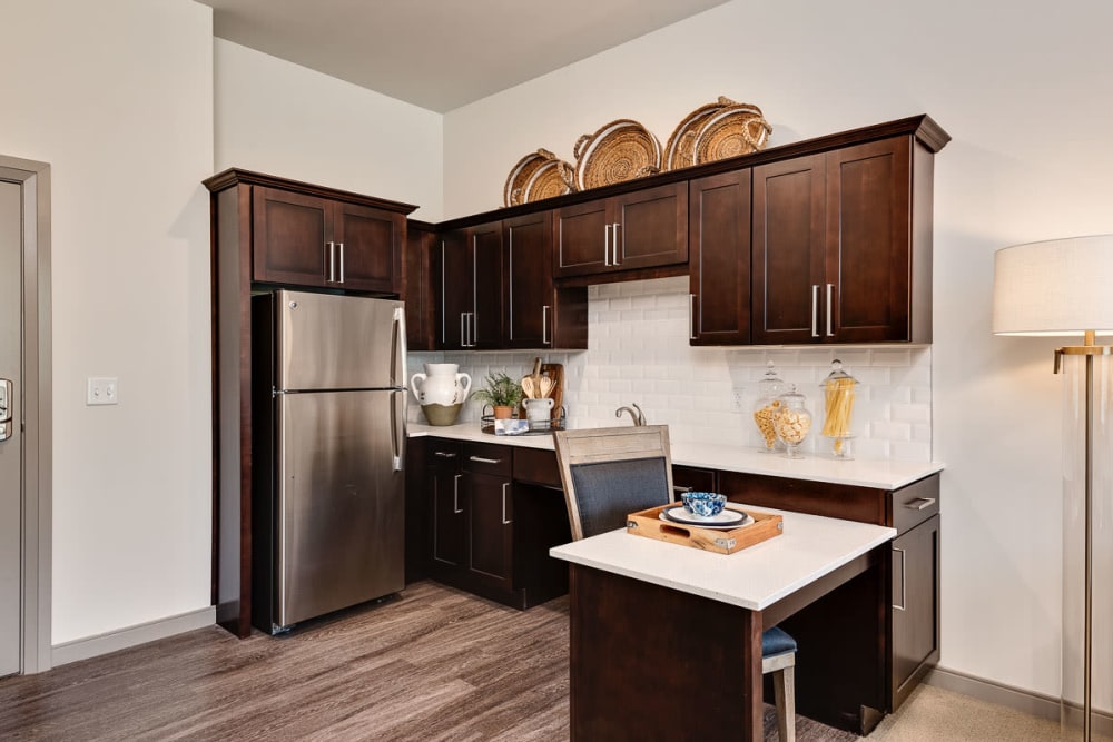 Resident kitchen at Anthology of Louisville in Louisville, Kentucky