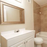 Bathroom with bathtub  at Agave Courtyard in El Paso, Texas 