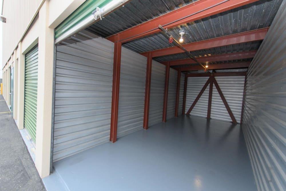 A spacious storage unit at modSTORAGE in Monterey, California