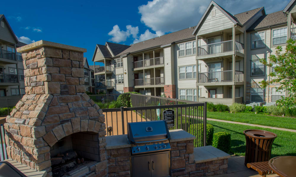 Firepit at Villas of Waterford Apartments in Wichita, Kansas