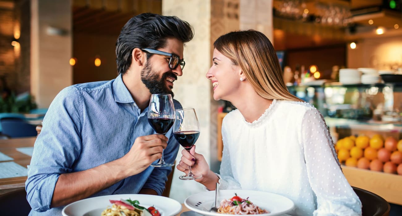 Friends exploring and enjoying wine in Milford, New Jersey near Pine Crest Apartments