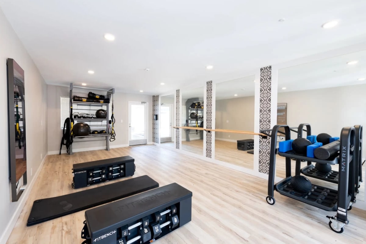 Fitness area at Oak and Iron in Walnut Creek, California