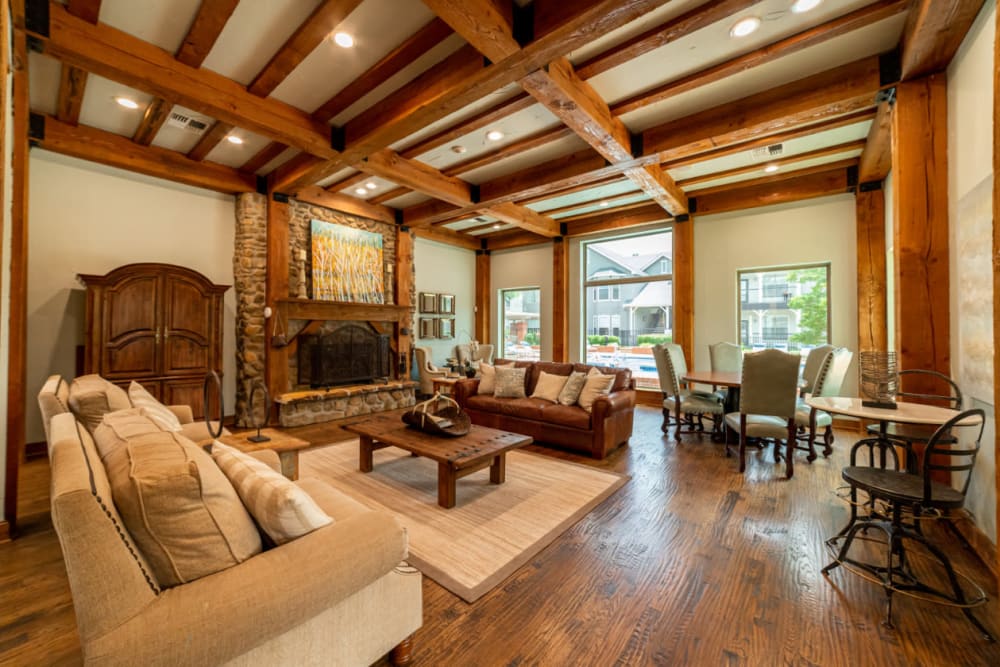 Community lounge area at Marquis at Lantana in Flower Mound, Texas