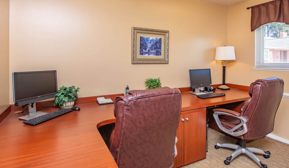 Leasing office at Village at Town Park in Hampton, Virginia