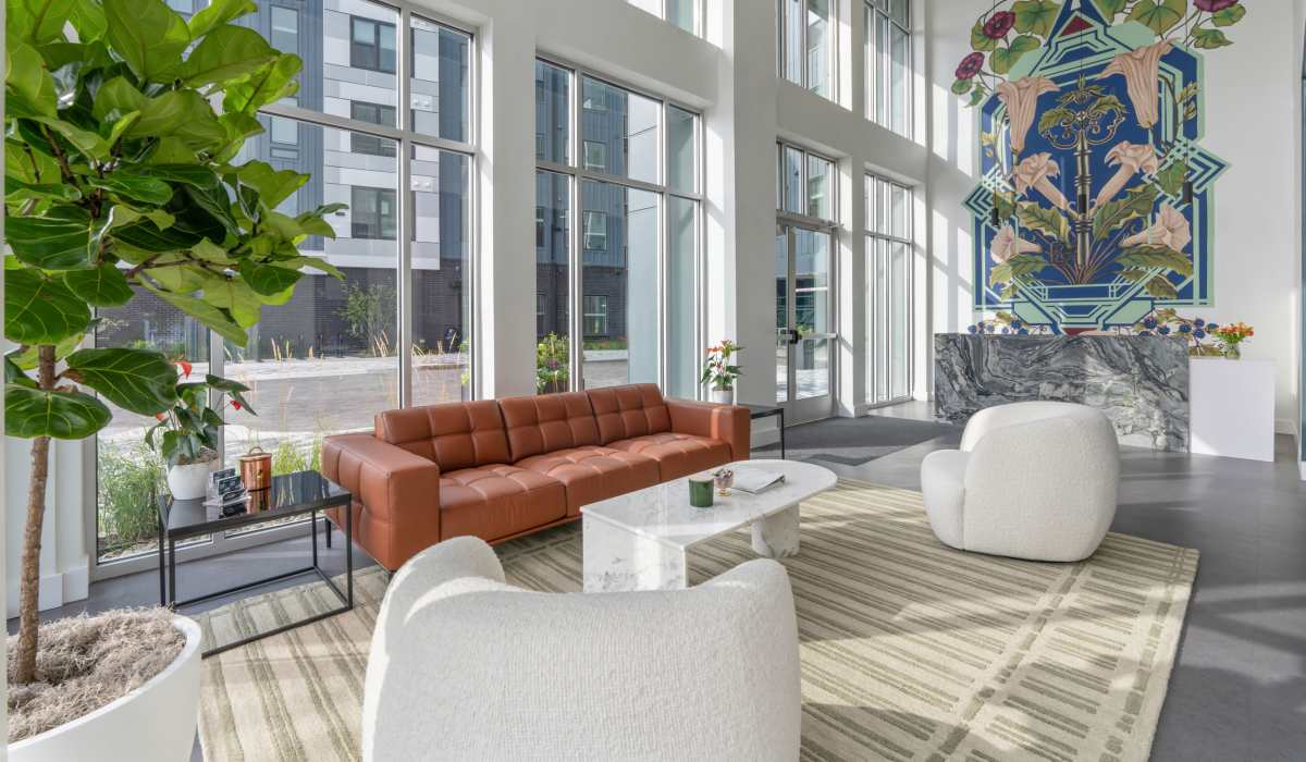 Well-lit community living room at The Guild in Richmond, Virginia