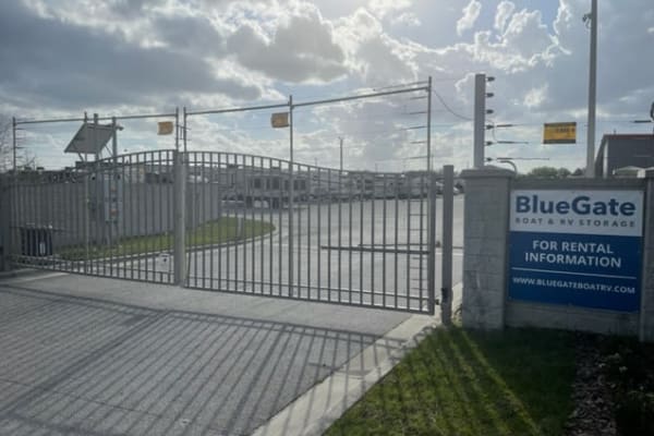RV's stored indoors at BlueGate Boat & RV - Sanford in Sanford, Florida