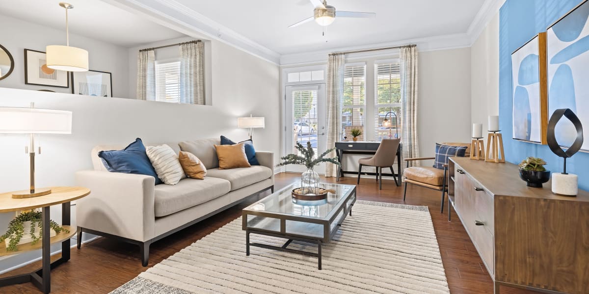 Living room at Marquis at Morrison Plantation in Mooresville, North Carolina