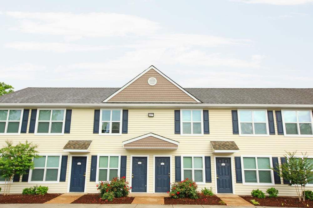 Front entrance of an apartment at Maplewood in Chesapeake, Virginia