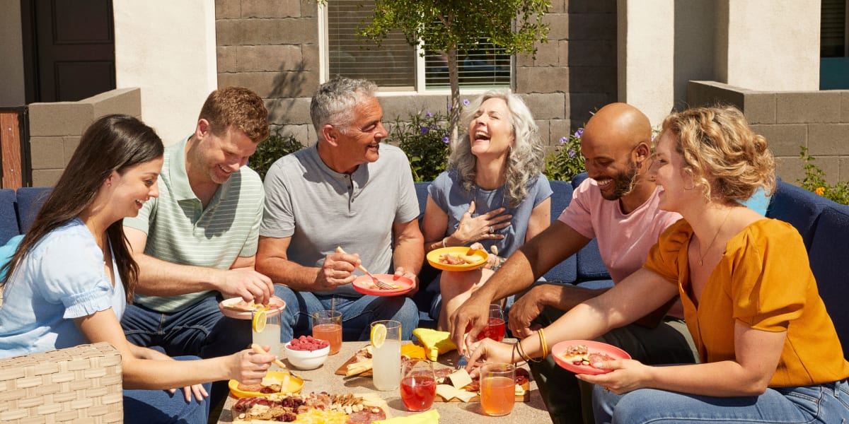 Residents enjoying snacks and drinks at BB Living at Union Park in Phoenix, Arizona