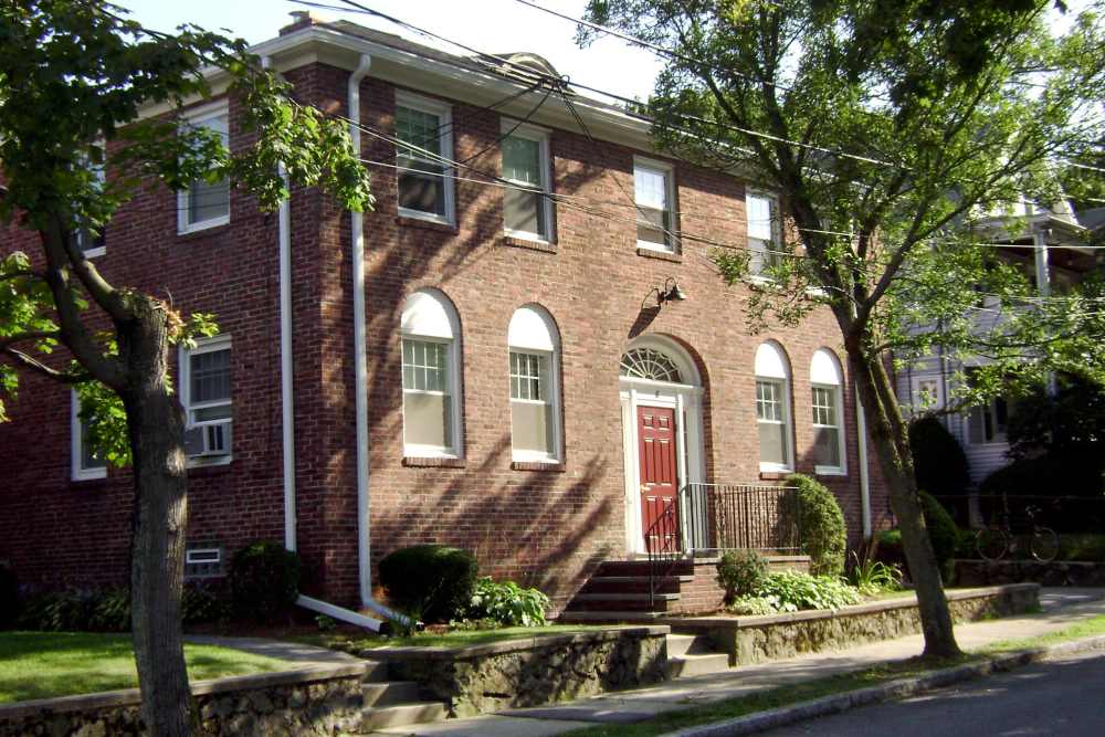 Side view of community apartment at Housing Corp of Arlington in Arlington, Massachusetts